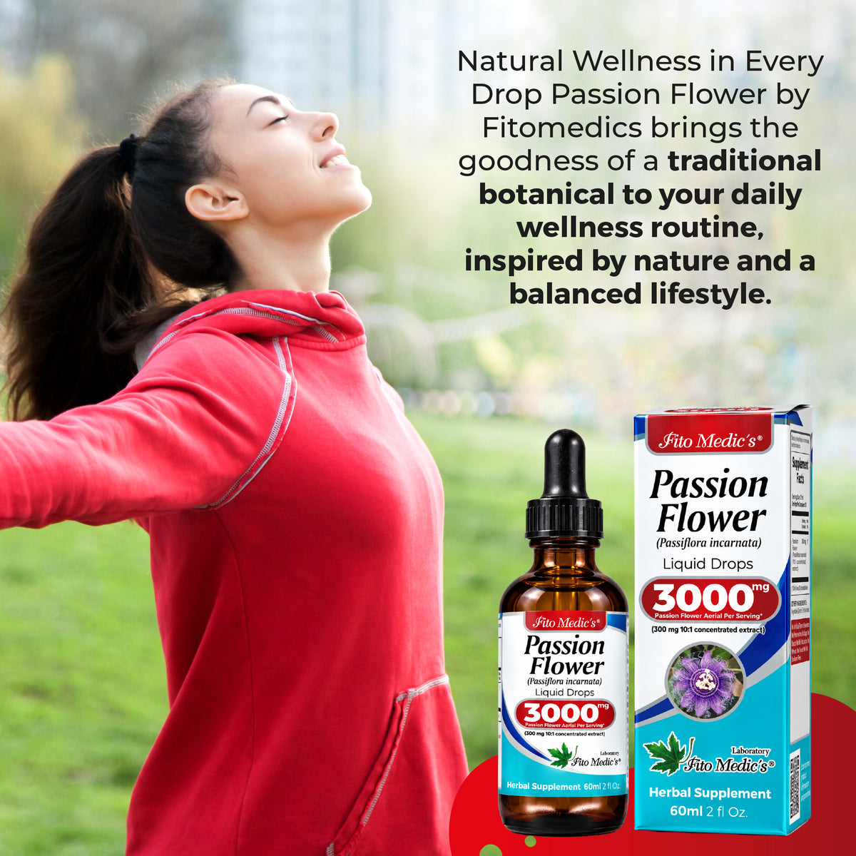 Passion Flower Drops 3000 mg | 10:1 Liquid Extract | 2 fl oz | By Fito Medic's Lab