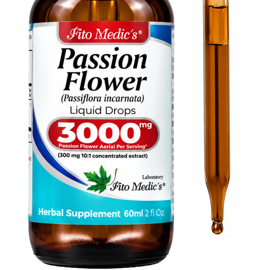 Passion Flower Drops 3000 mg | 10:1 Liquid Extract | 2 fl oz | By Fito Medic's Lab