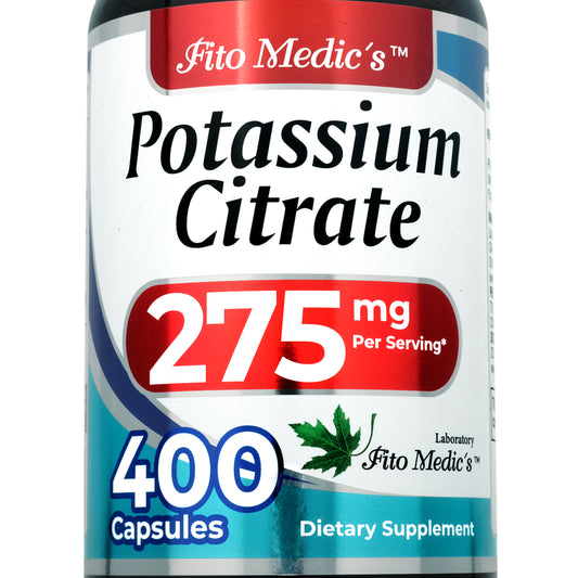 Potassium Citrate 275 mg | 400 Capsules | By Fito Medic's