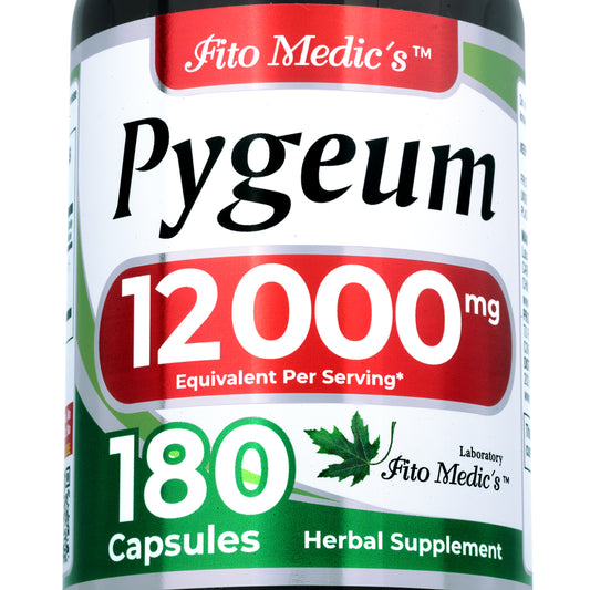 Pygeum Bark Extract 12,000 mg | 20:1 Concentrate | 180 Capsules | By Fito Medic's