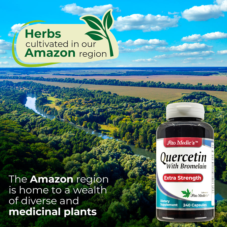 Quercetin with bromelain - 240 Capsules - Ultra high Absorption