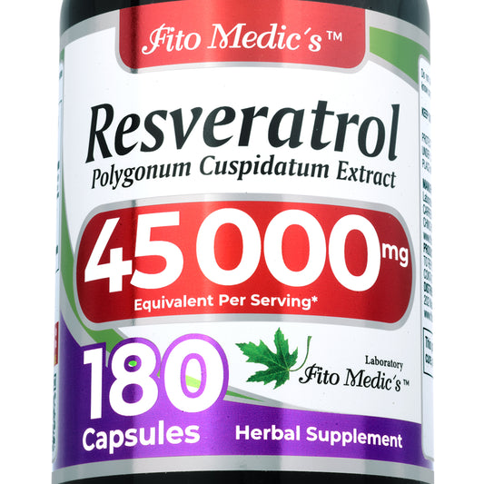 Resveratrol | Resveratrol supplements | Resveratrol capsules 450 mg 100:1 per 3-Capsule Serving | 180 Caps