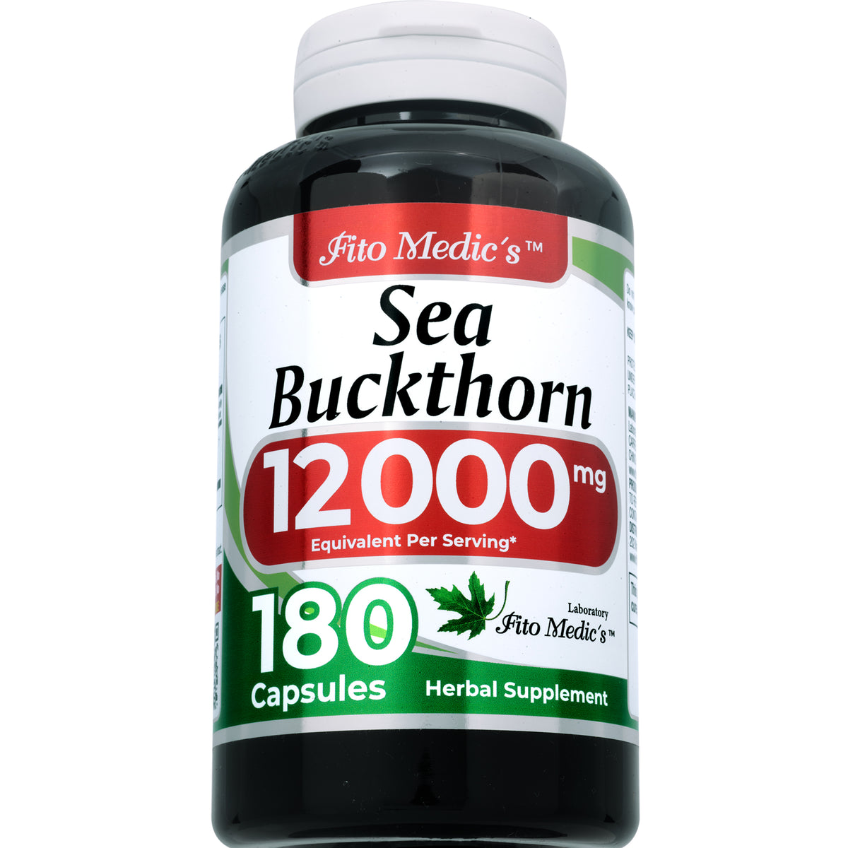 Sea Buckthorn Berry Extract 12,000 mg | 20:1 Concentrate | 180 Capsules | By Fito medic's
