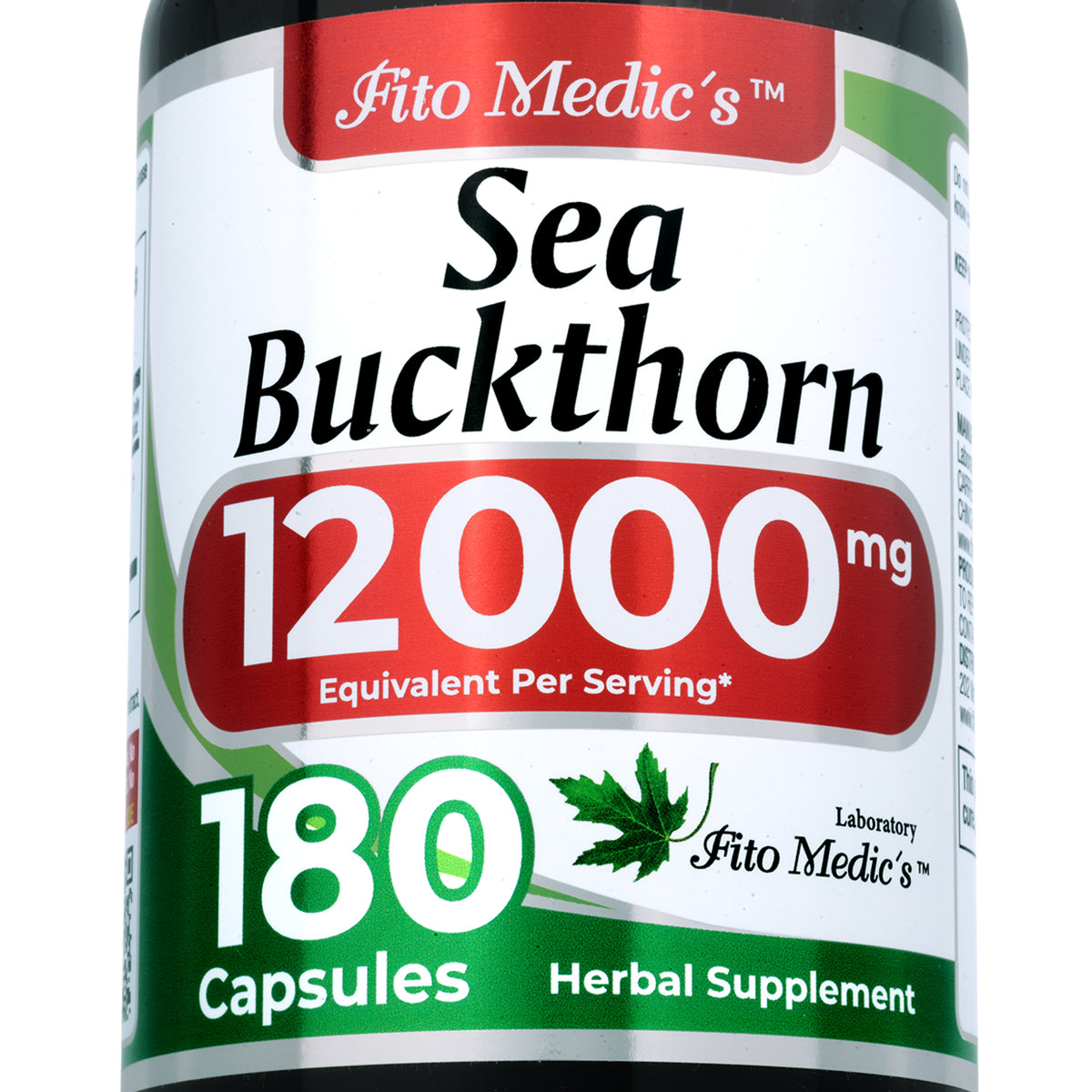Sea Buckthorn Berry Extract 12,000 mg | 20:1 Concentrate | 180 Capsules | By Fito medic's
