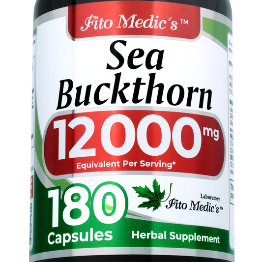 Sea Buckthorn Berry Extract 12,000 mg | 20:1 Concentrate | 180 Capsules | By Fito medic's
