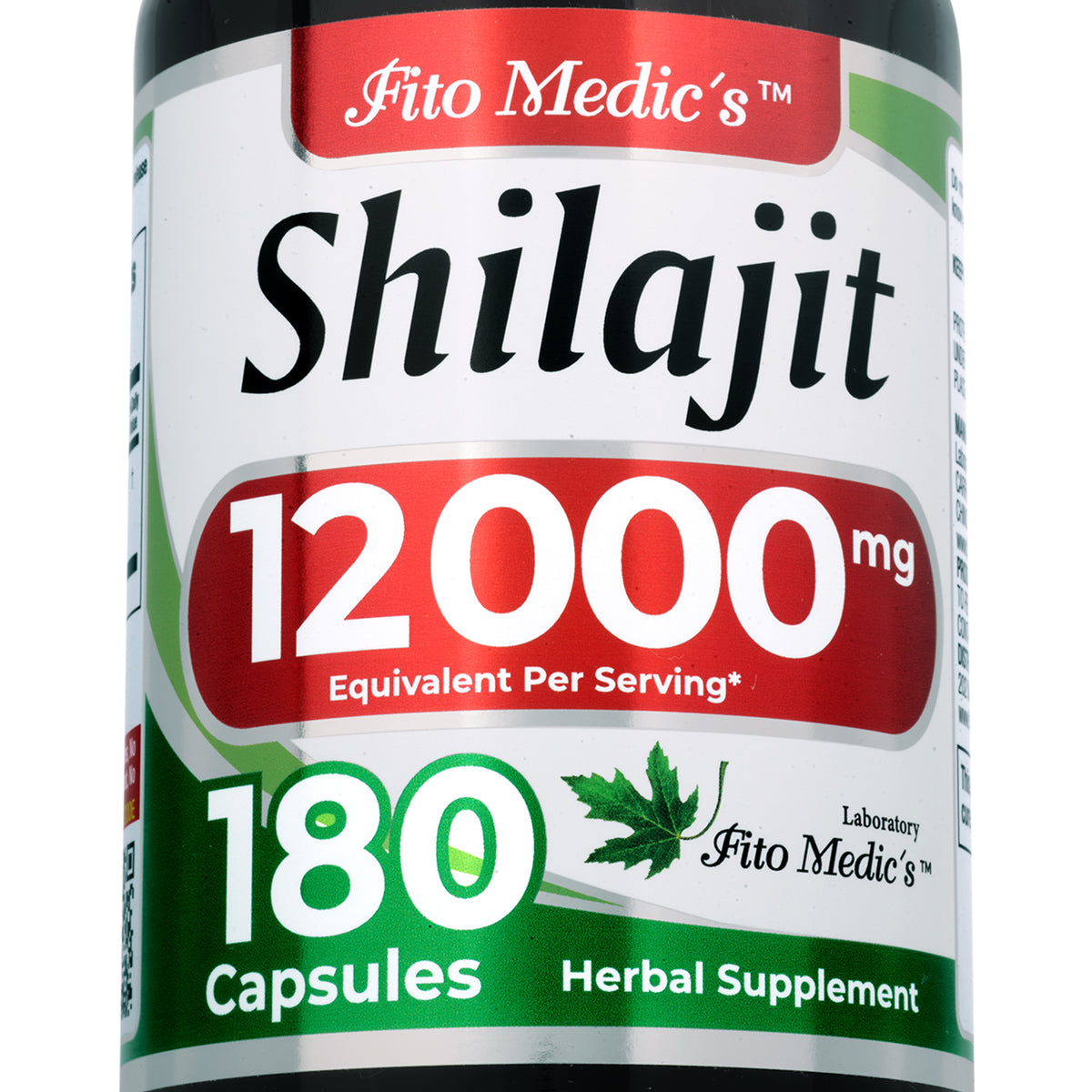 Shilajit Extract 12,000 mg | 20:1 Concentrate | 180 Capsules | By Fito Medic's