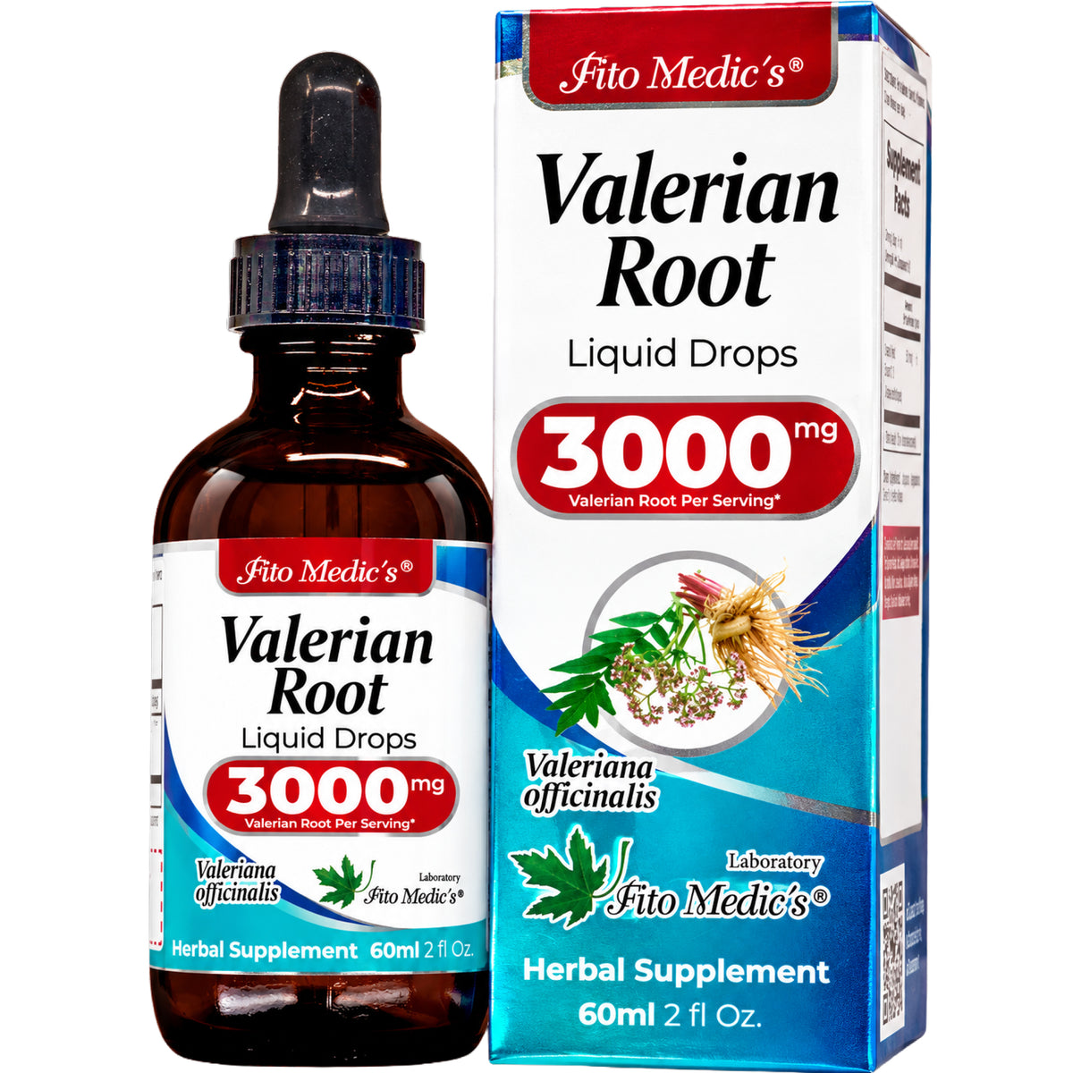 Valerian Root Drops 3000 mg | 10:1 Liquid Extract | 2 fl oz | By Fito Medic's Lab