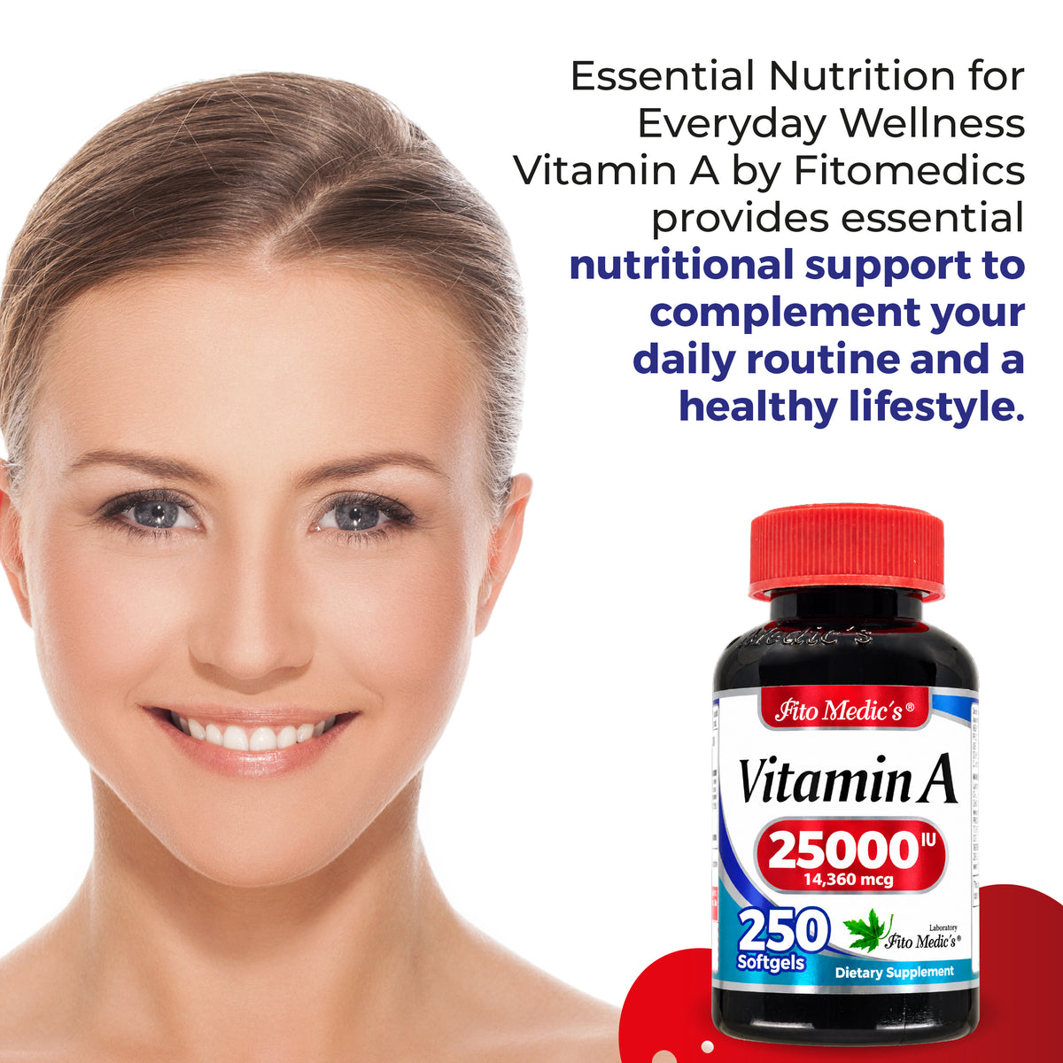 Vitamin A 25,000 IU | 250 Softgels | By Fito Medic's