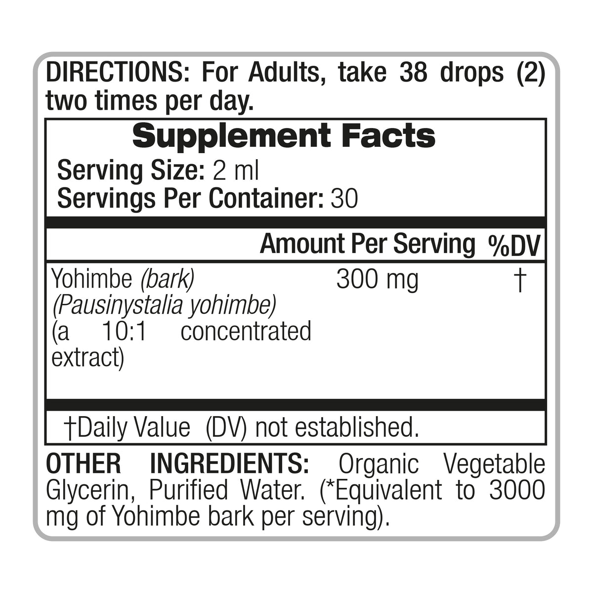 Yohimbe Bark Drops 3000 mg | 10:1 Liquid Extract | 2 fl oz | By Fito Medic's Lab
