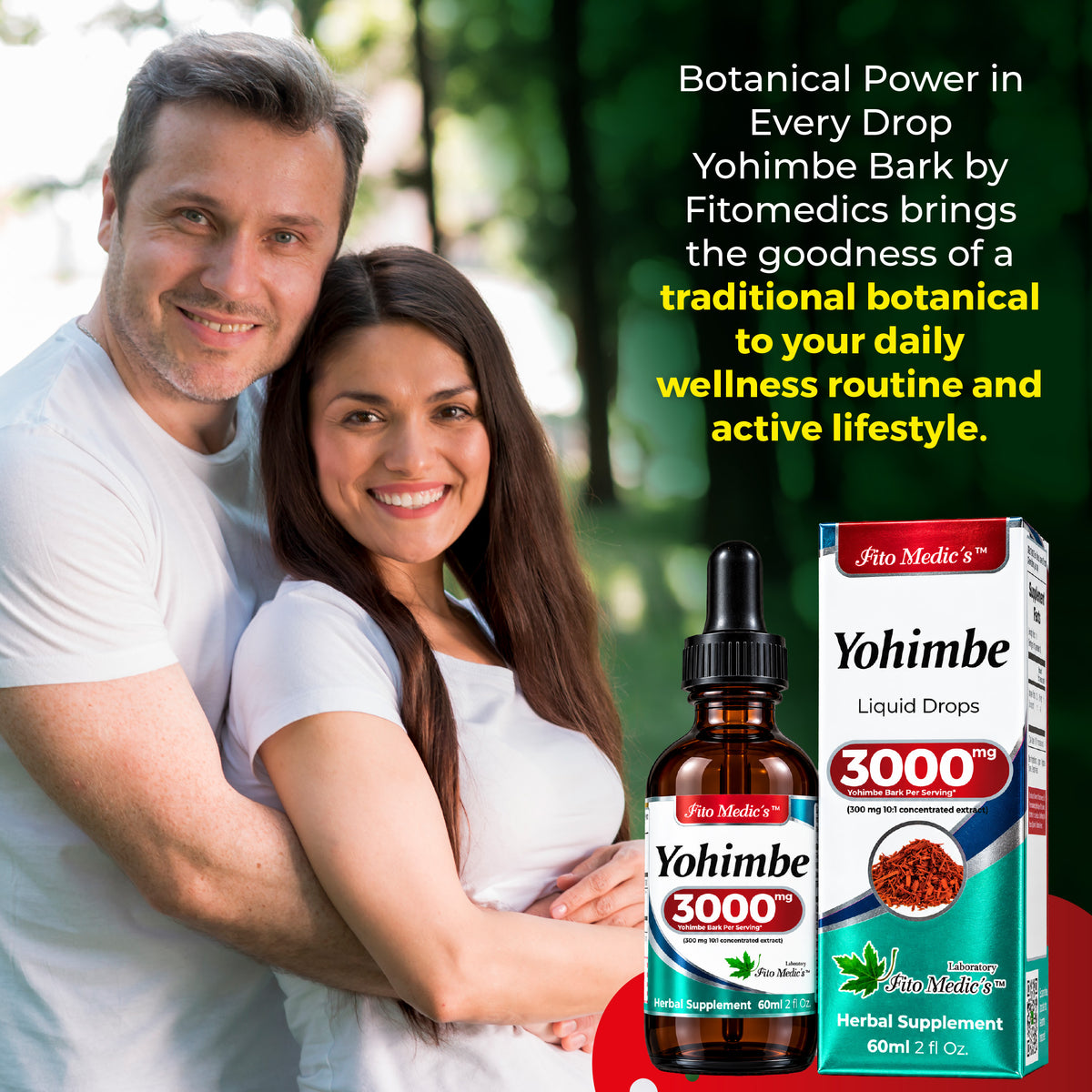 Yohimbe Bark Drops 3000 mg | 10:1 Liquid Extract | 2 fl oz | By Fito Medic's Lab