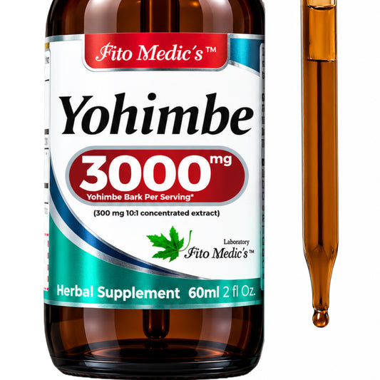 Yohimbe Bark Drops 3000 mg | 10:1 Liquid Extract | 2 fl oz | By Fito Medic's Lab