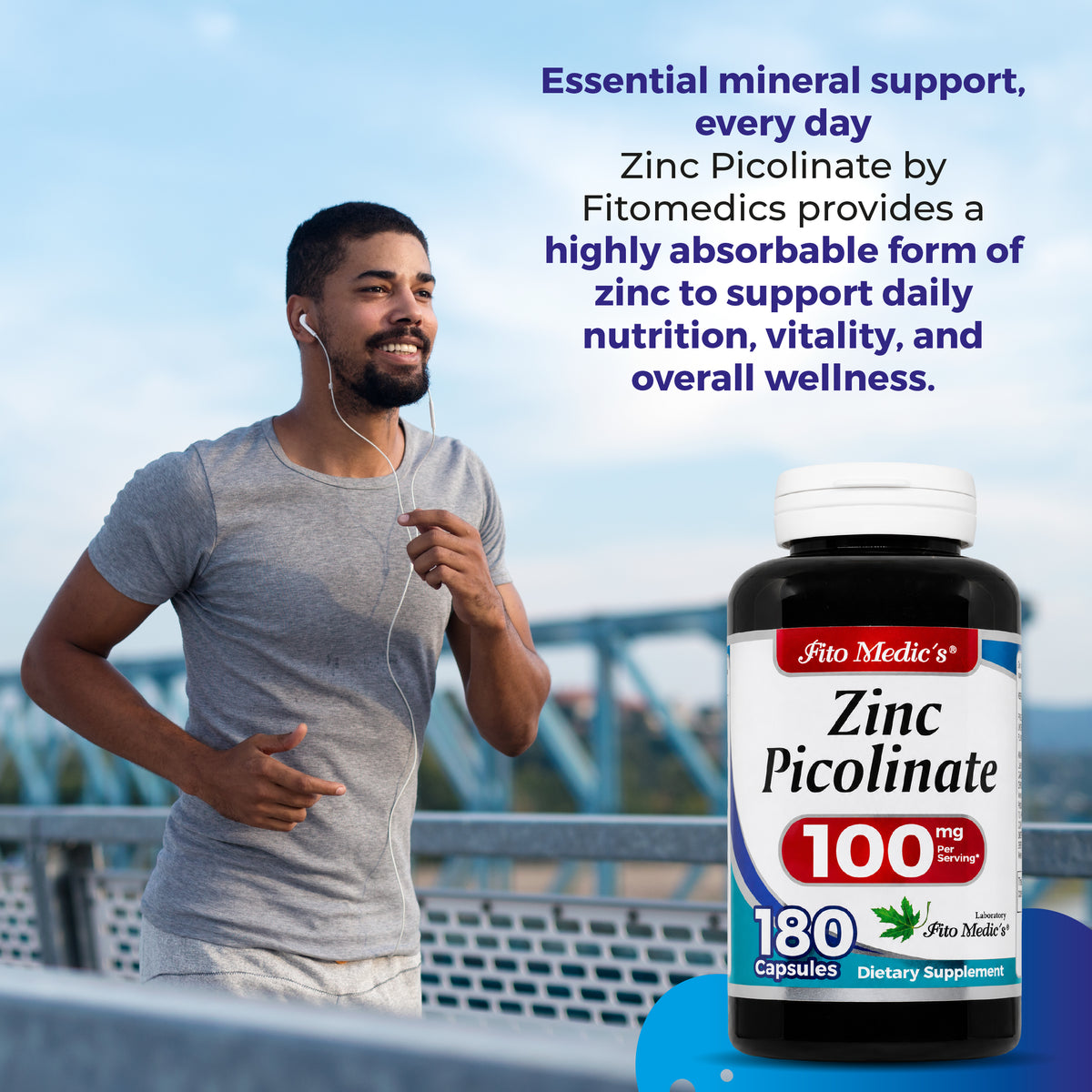 Zinc Supplements | Zinc Picolinate | Dietary Supplement | 180 Capsules