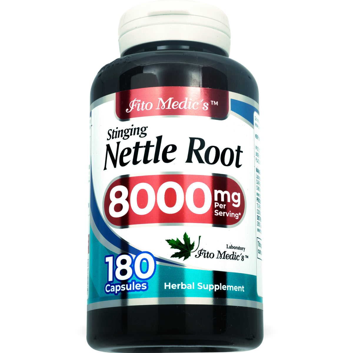 Stinging Nettle Root Extract 8,000 mg Equivalent | 20:1 Concentrate | 180 Capsules | By Fito Medic's