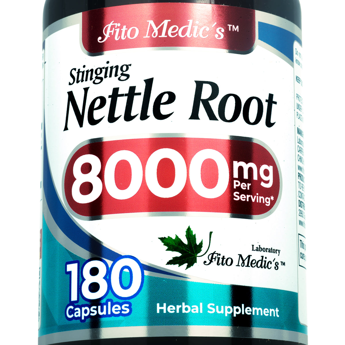 Stinging Nettle Root Extract 8,000 mg Equivalent | 20:1 Concentrate | 180 Capsules | By Fito Medic's