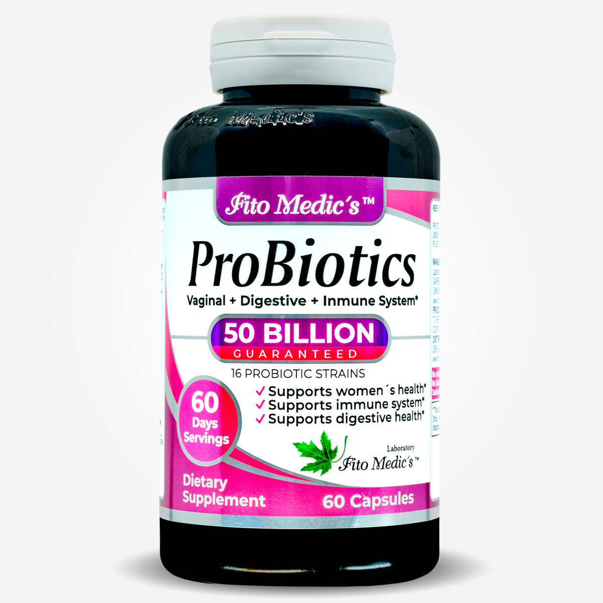 Women’s Probiotic 50 Billion CFU | Multi-Strain Probiotic Blend | 60 Capsules | By Fito Medic's