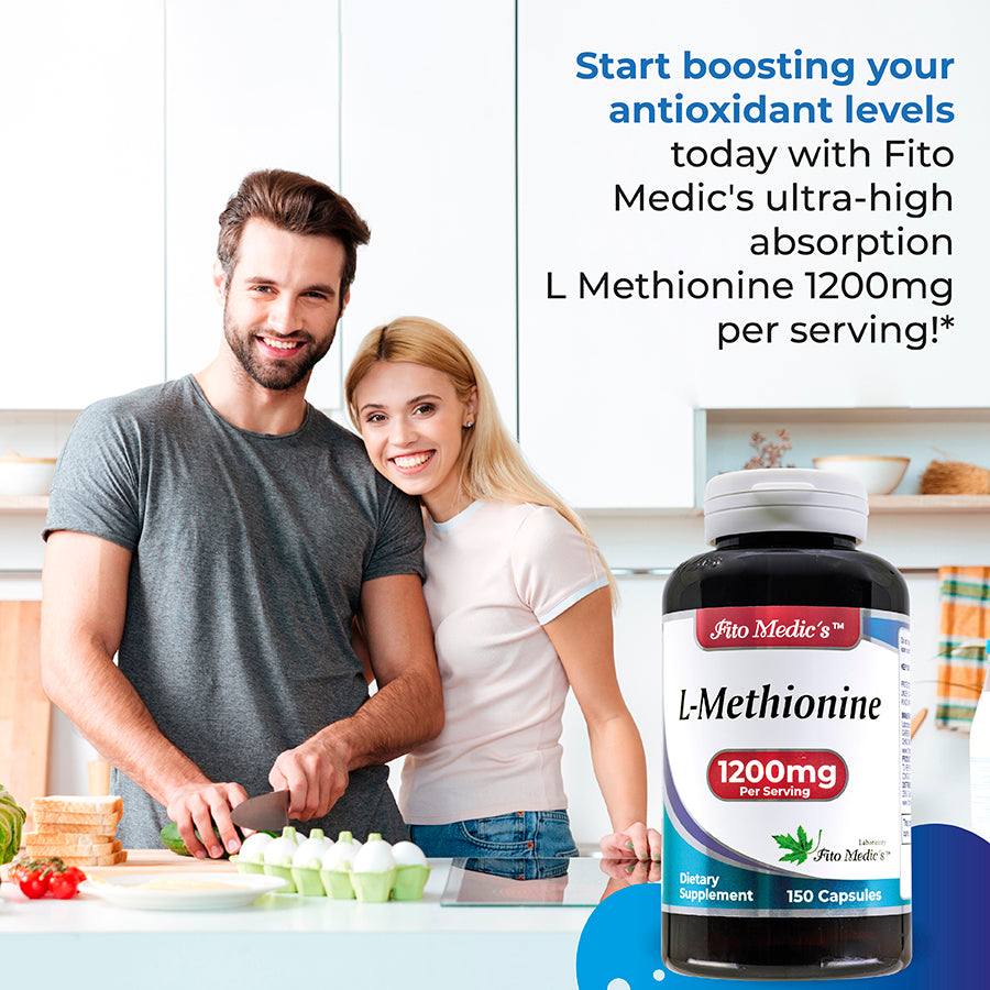 L Methionine 1200mg Ultra high Absorption 150 Capsules
