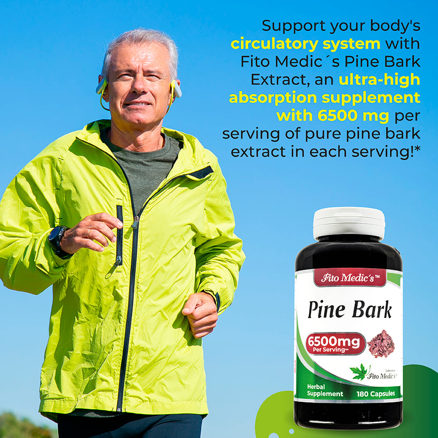 Pine Bark Extract  6500 mg Ultra high Absorption 180 Capsules