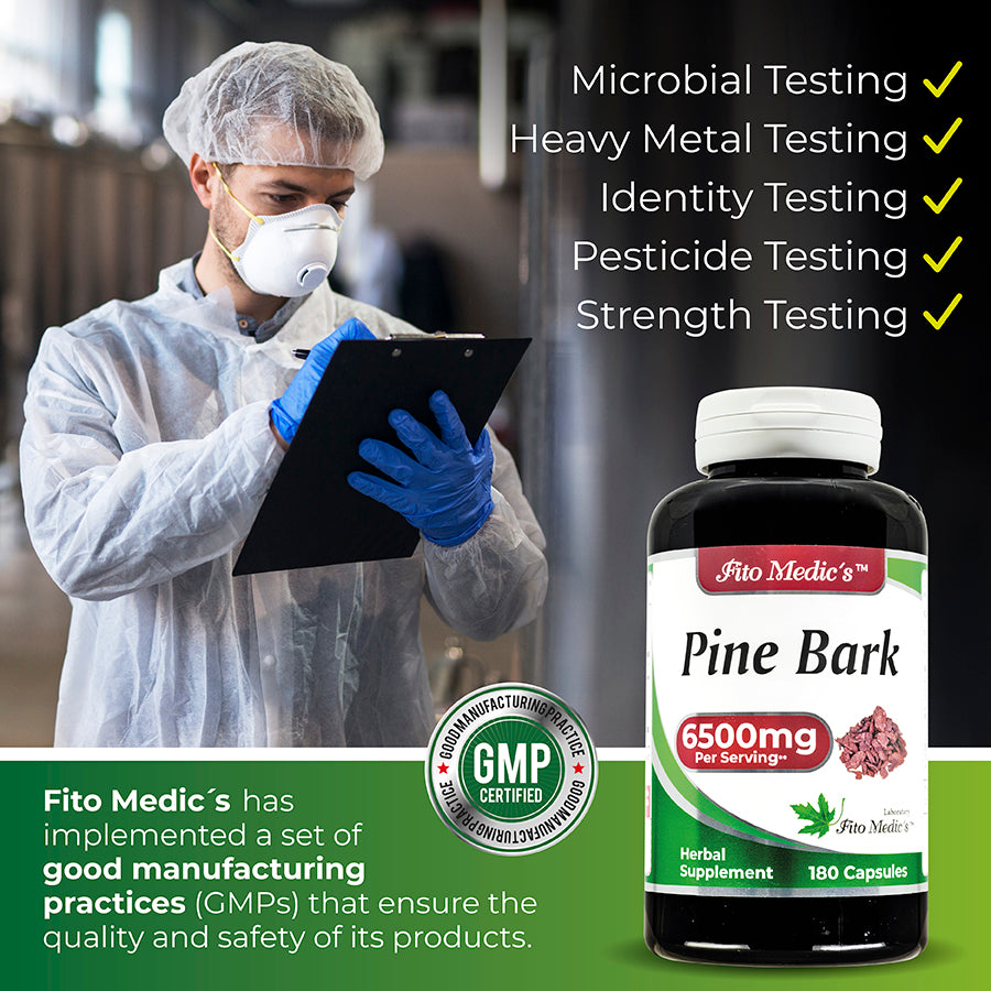Pine Bark Extract  6500 mg Ultra high Absorption 180 Capsules