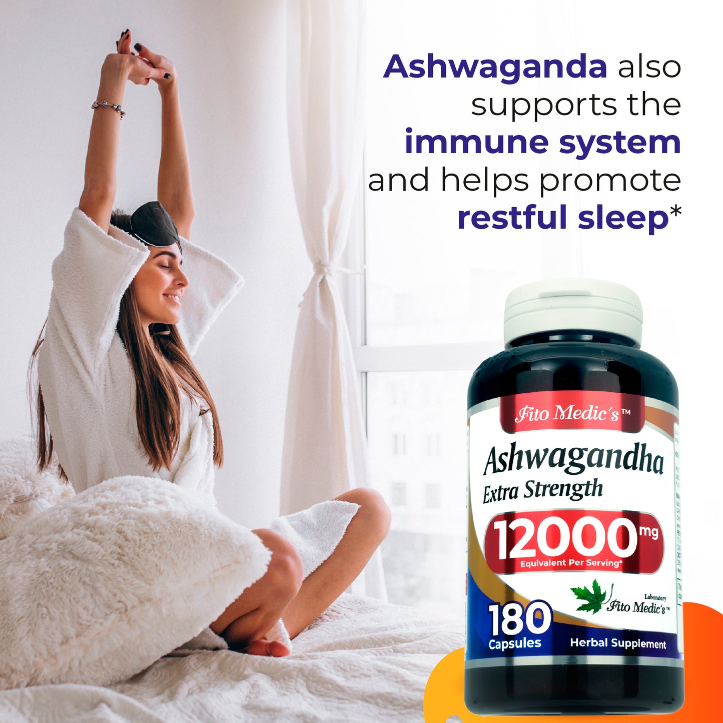 Ashwagandha Root Extract 12000 mg Ultra High Absorption 180 Capsules