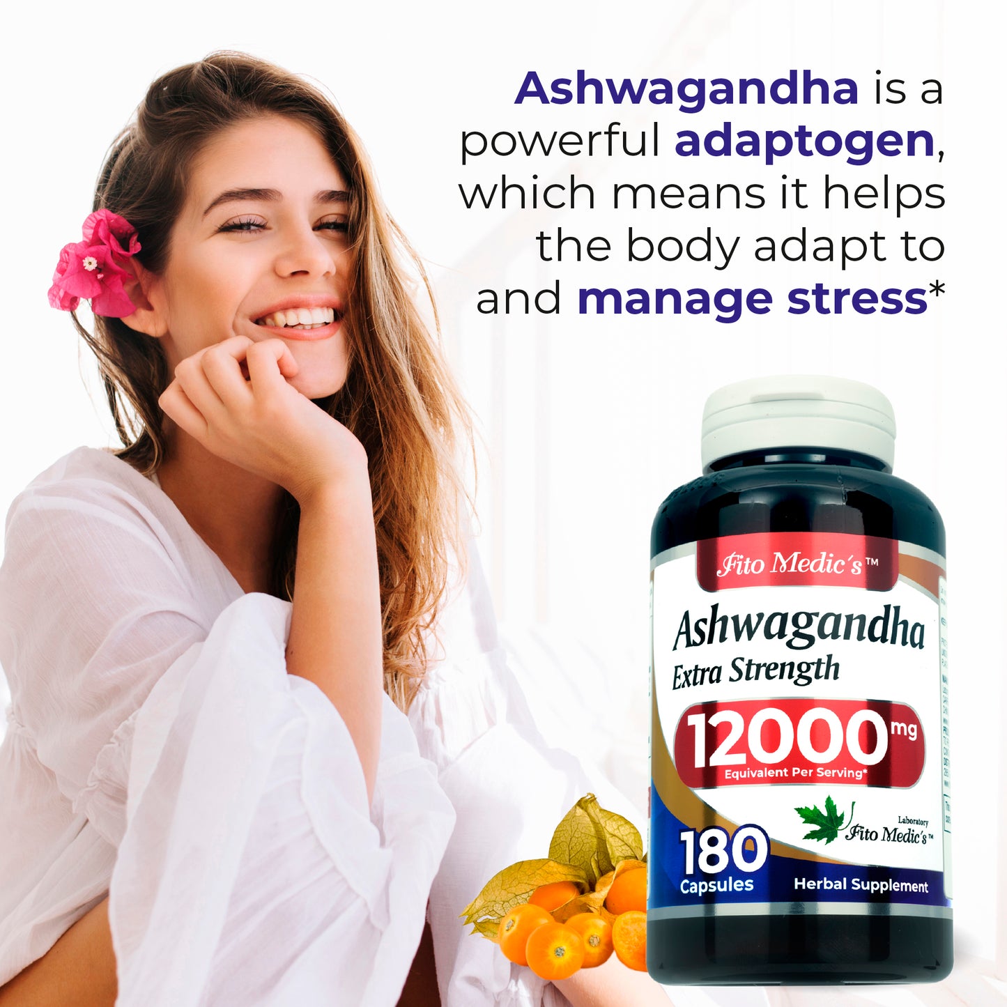 Ashwagandha Root Extract 12000 mg Ultra High Absorption 180 Capsules