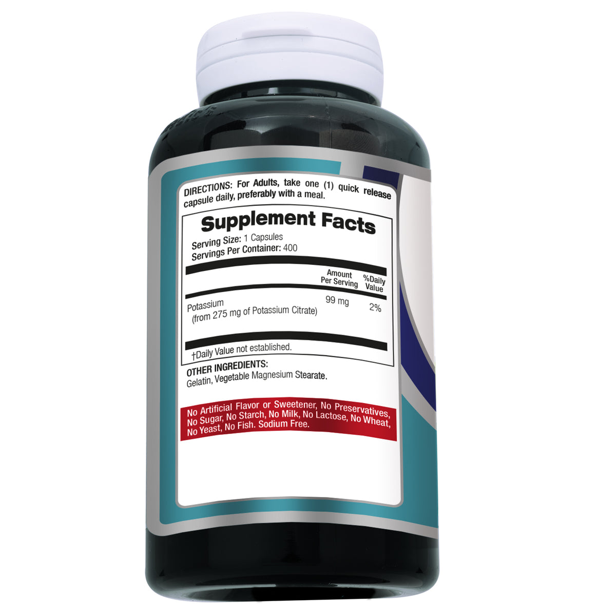 Potassium Citrate 275 mg | 400 Capsules | By Fito Medic's