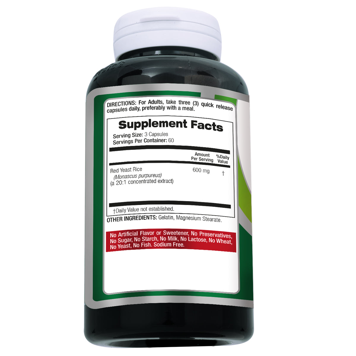 Red Yeast Rice Extract 600 mg | 20:1 Concentrated Extract | 180 Capsules | By Fito Medic's