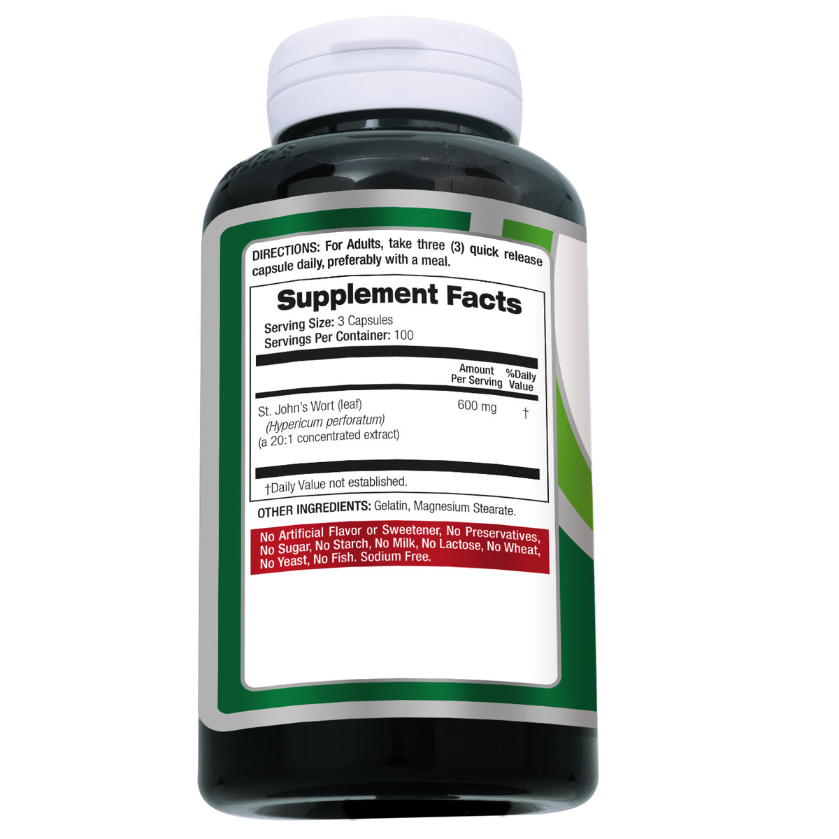 St. John’s Wort Extract 12,000 mg | 20:1 Concentrate | 300 Quick-Release Capsules | By Fito Medic's