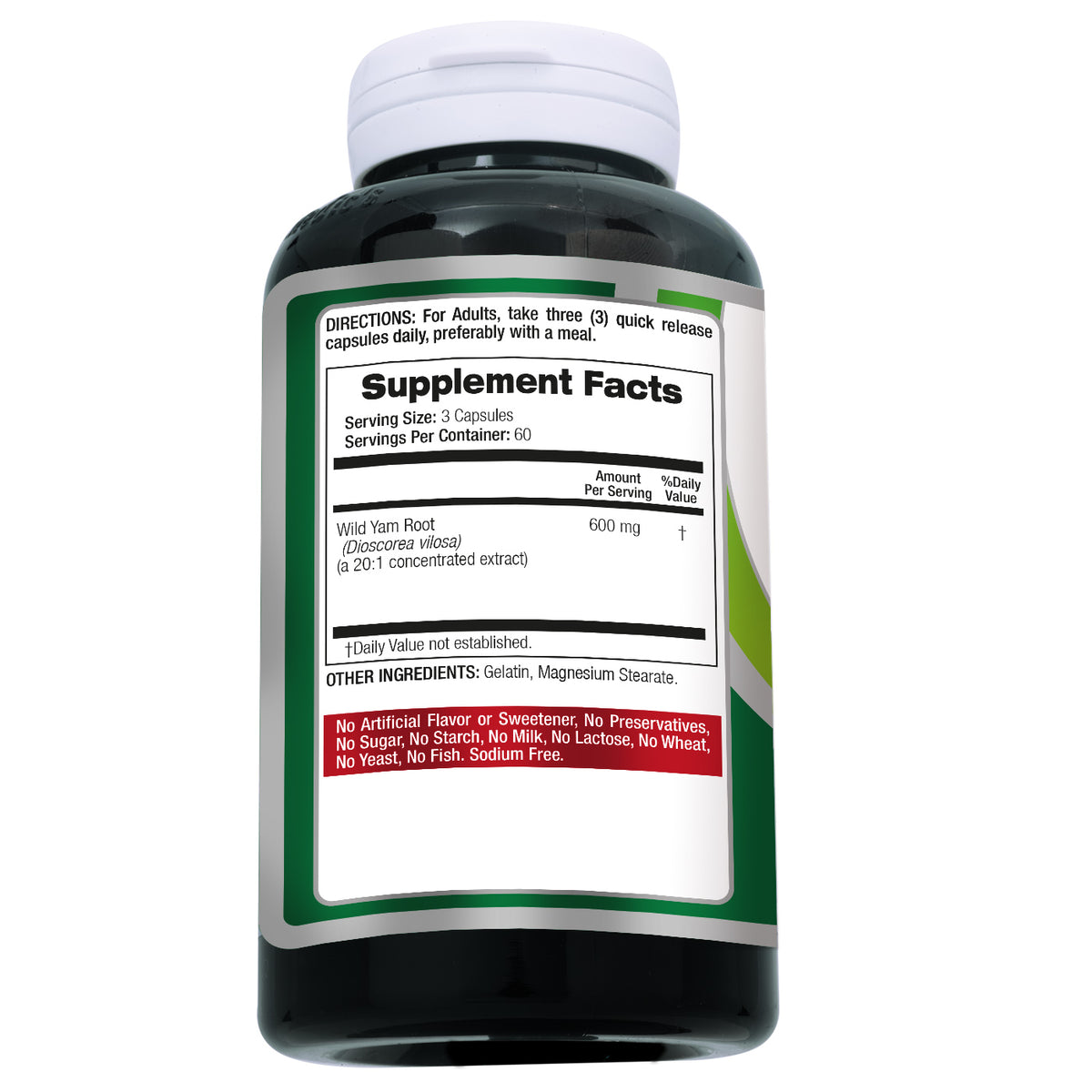 Wild Yam Root Extract 12,000 mg | 20:1 Concentrate | 180 Capsules | By Fito Medic's